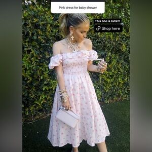 Floral Pink Midi Dress